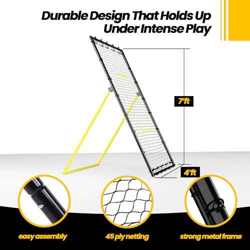 Adjustable Volleyball Rebounder Net 7x4 ft with Travel Bag R967