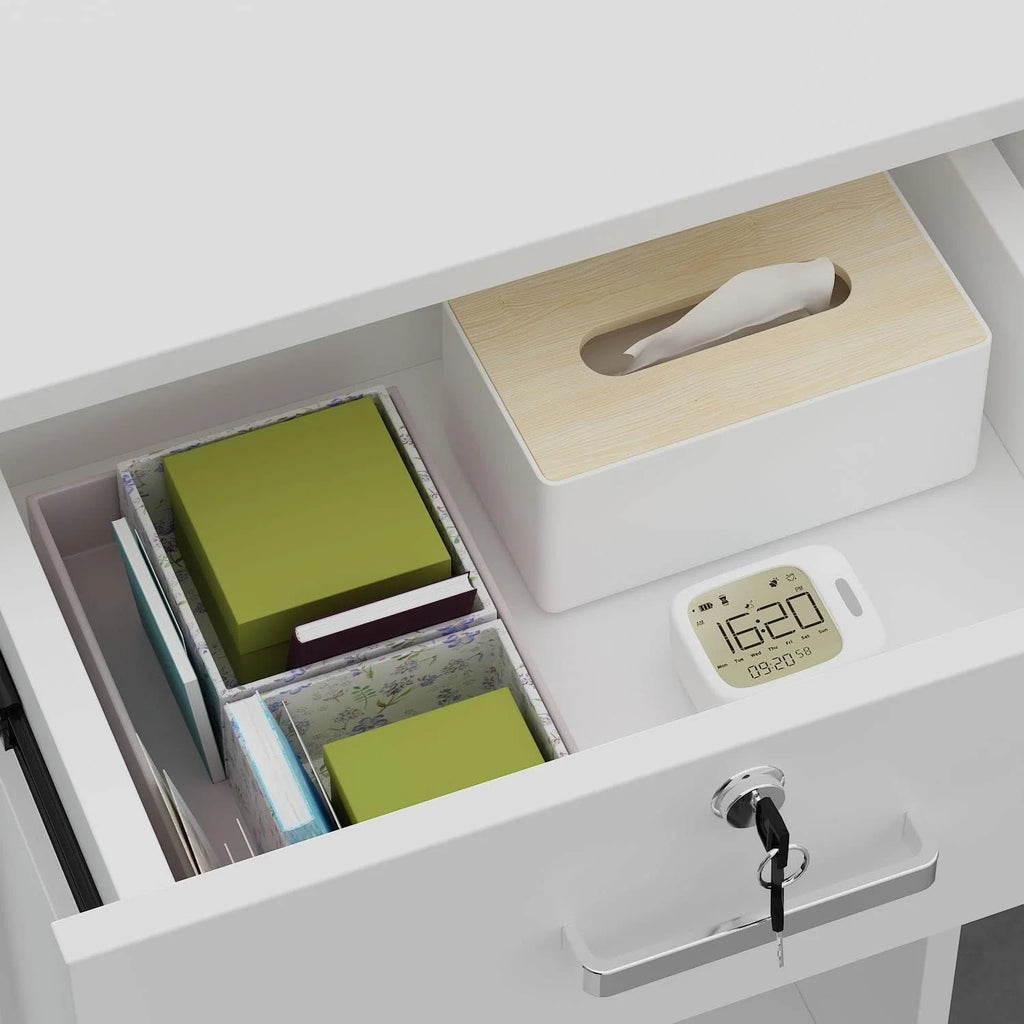 L-Shaped Black Reception Desk S986
