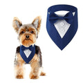 Adjustable Dog Wedding Bandana with Bow (Medium, Black) C901