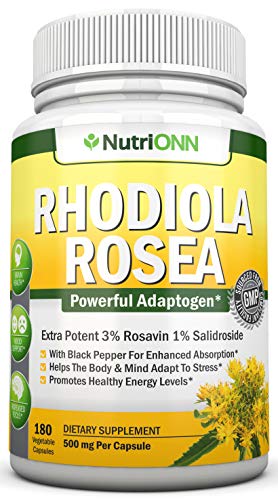 500mg 180 Vegan Capsules Rhodiola Rosea Supplement G5706