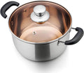 6 Quart Stainless Steel Stock Pot with Glass Lid V9980