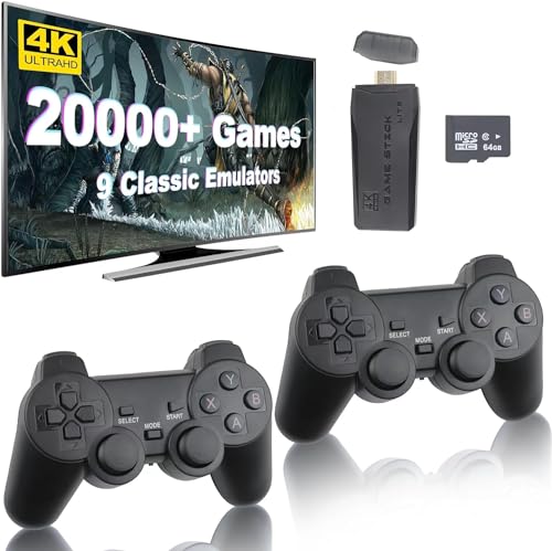 Wireless Retro Game Console with 9 Emulators, 20,000+ Games, 4k Hdmi Output H9890