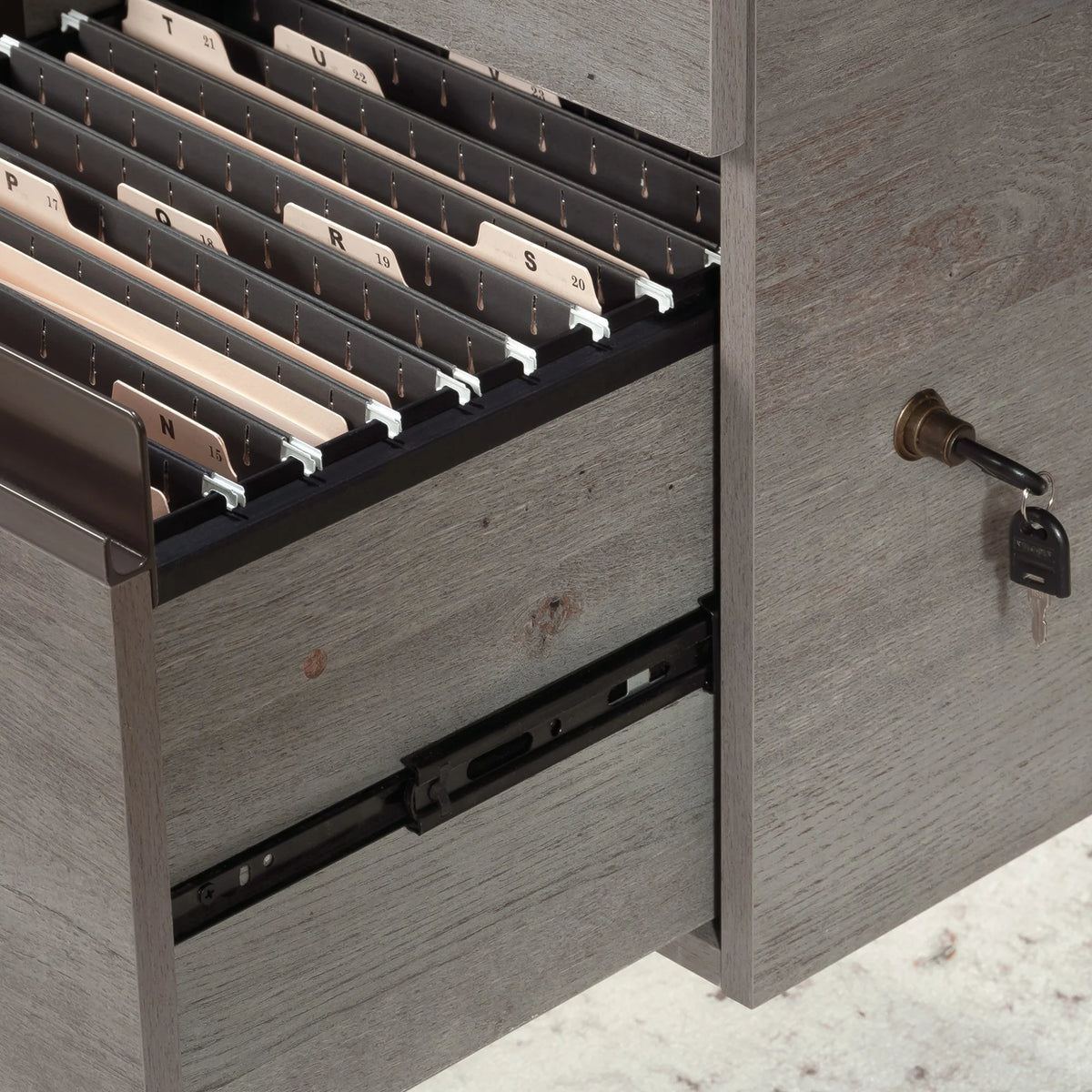 Engineered Wood Executive Desk in Mystic Oak M3418