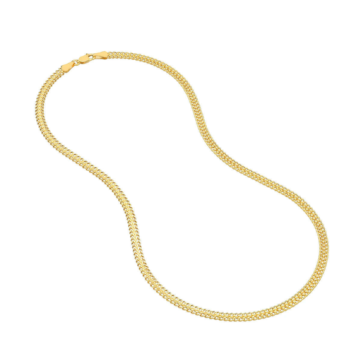 14K Yellow Gold Diamond Cut Chain Necklace O258
