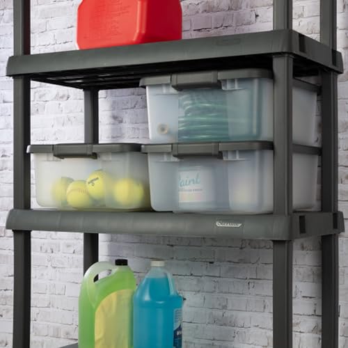 4 Shelf Lockable Plastic Storage Cabinet K22985