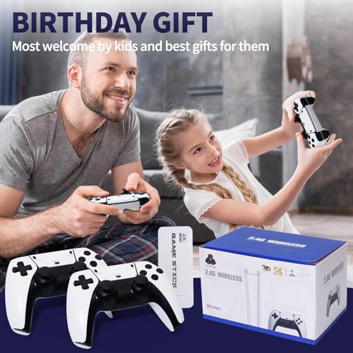Wireless Retro Game Console Stick 4K with 20+ Emulators, 20,000+ Games, HDMI Output & 2.4GHz Wireless Controller, 64G F723803