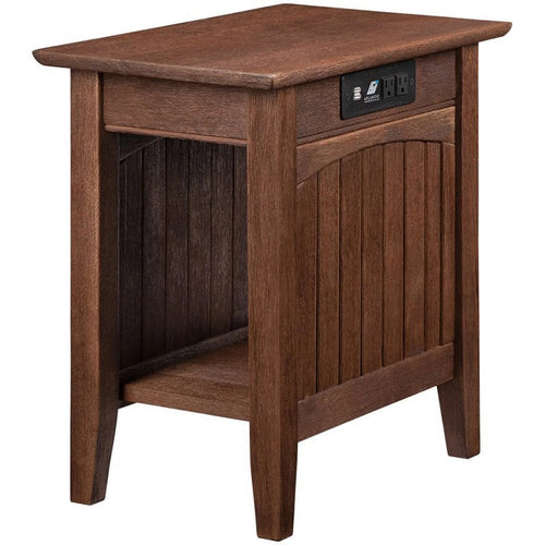 2 Piece Wood End Table Set in Burnt Amber A987605