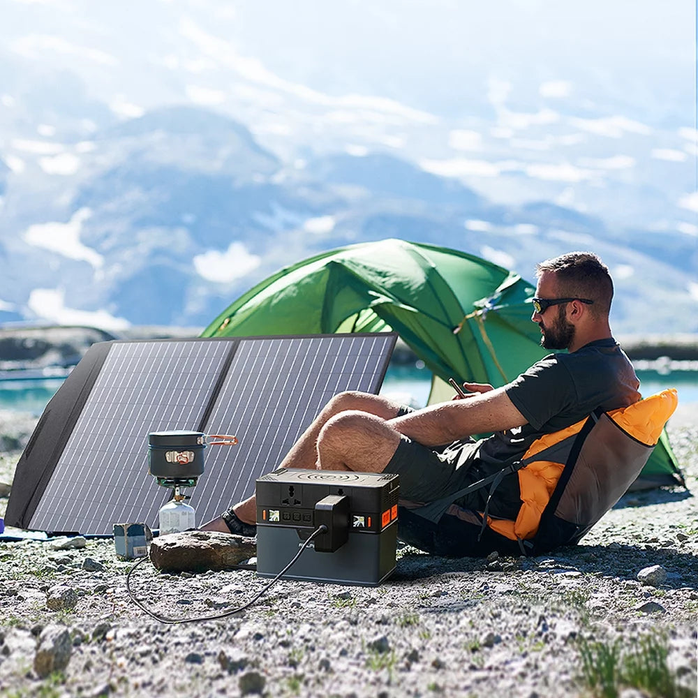 2000 Watt 1500Wh Portable Solar Generator Kit with 4 Pack 100W Foldable Solar Panel Z306