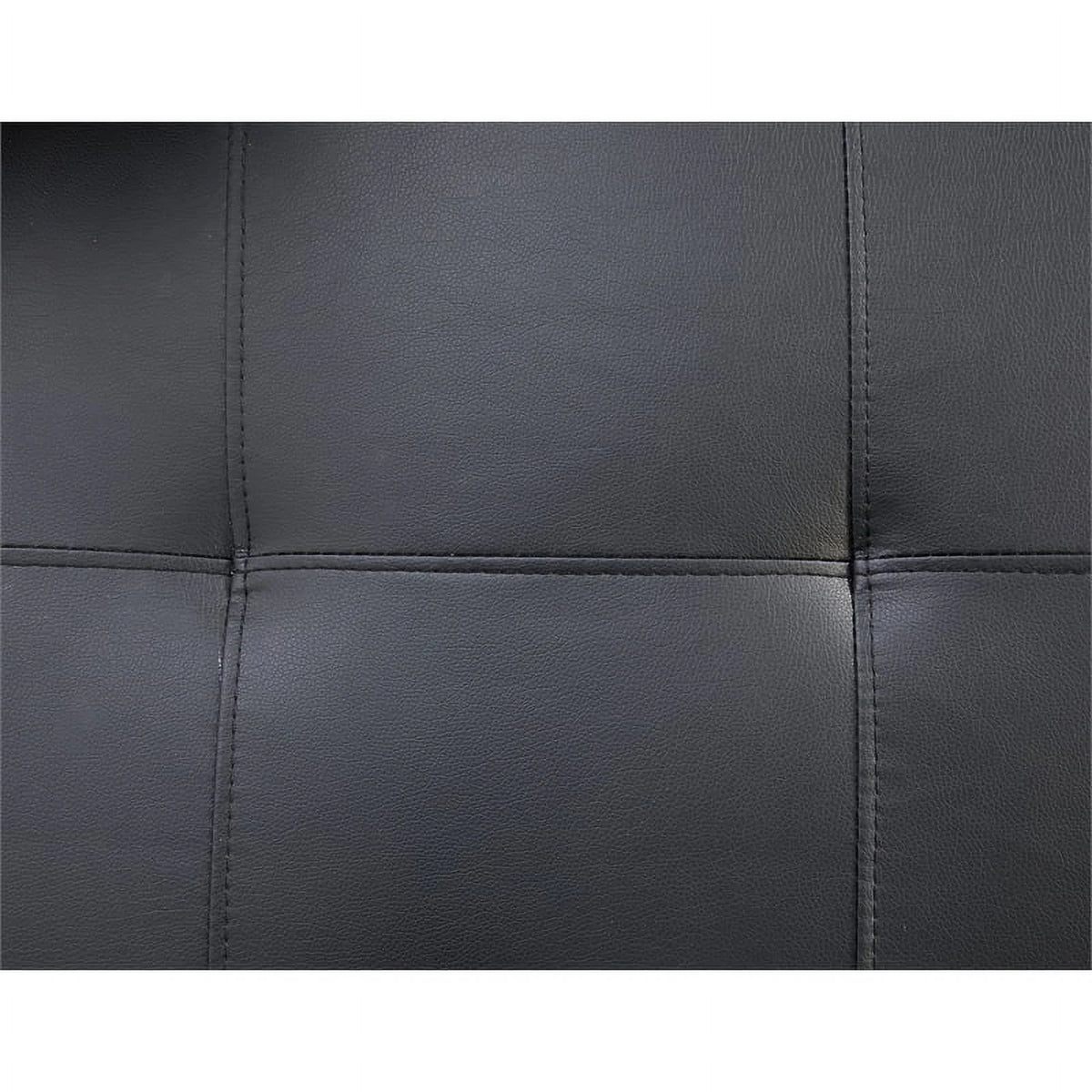 Faux Leather Sectional Sofa in Black B205949
