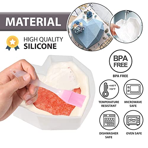2.5 Inch Silicone Hot Chocolate Bomb Mold 3 Pack with Brush and Spatula A481838