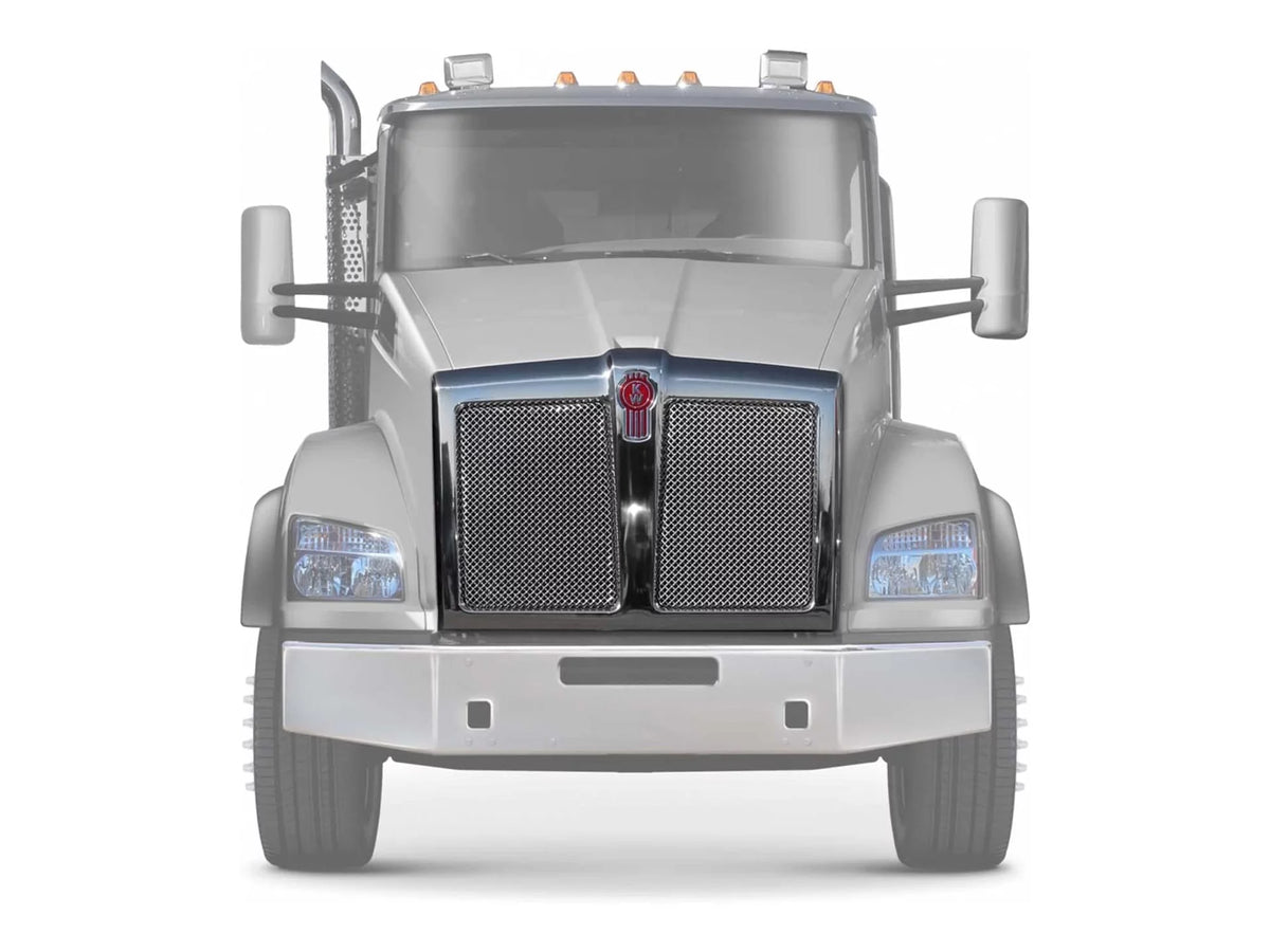 Chrome Grille Frame with Bug Screen and Logo Grill Emblem B8566