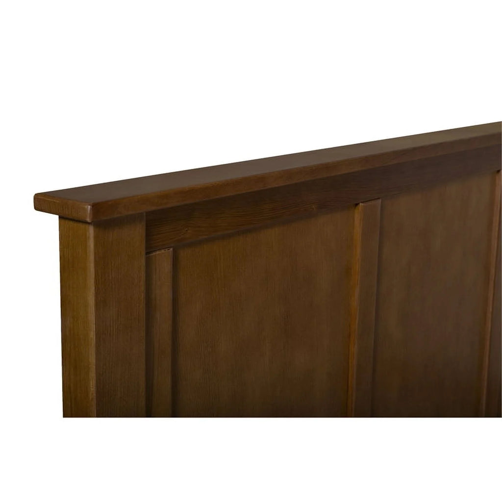 Solid Wood King Panel Bed in Walnut S4752