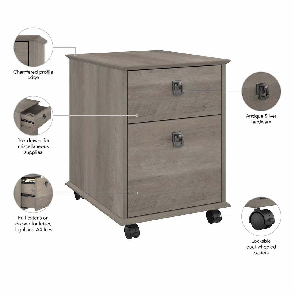 Driftwood Gray Mobile Cabinet U559
