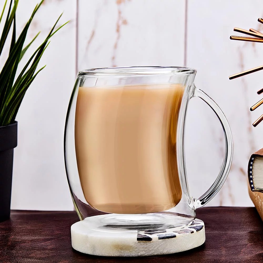 Double Wall Insulated Coffee Mug 13 oz Set of 2 B7398