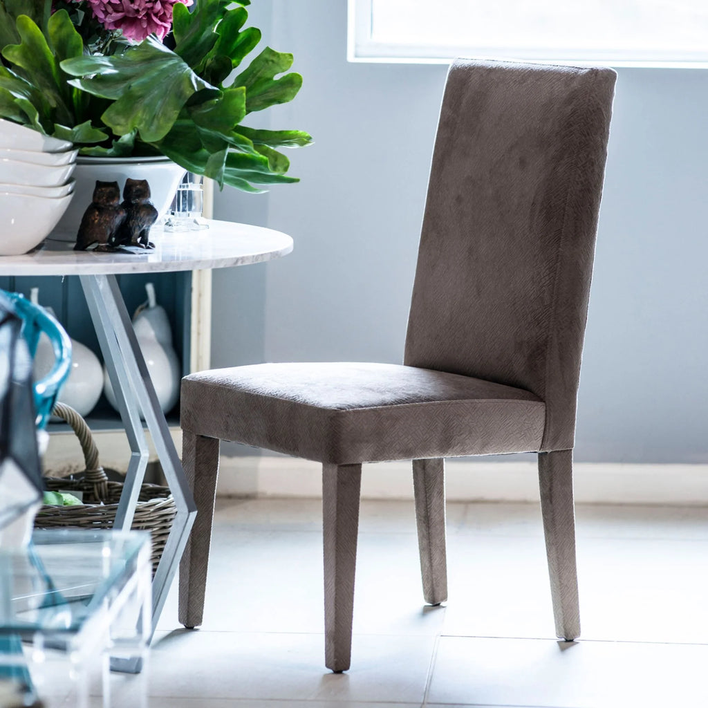 Beige Fabric Upholstered Dining Chair Y5505