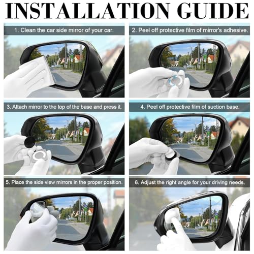 2" Round Convex Blind Spot Mirror, Pack of 2 H3462