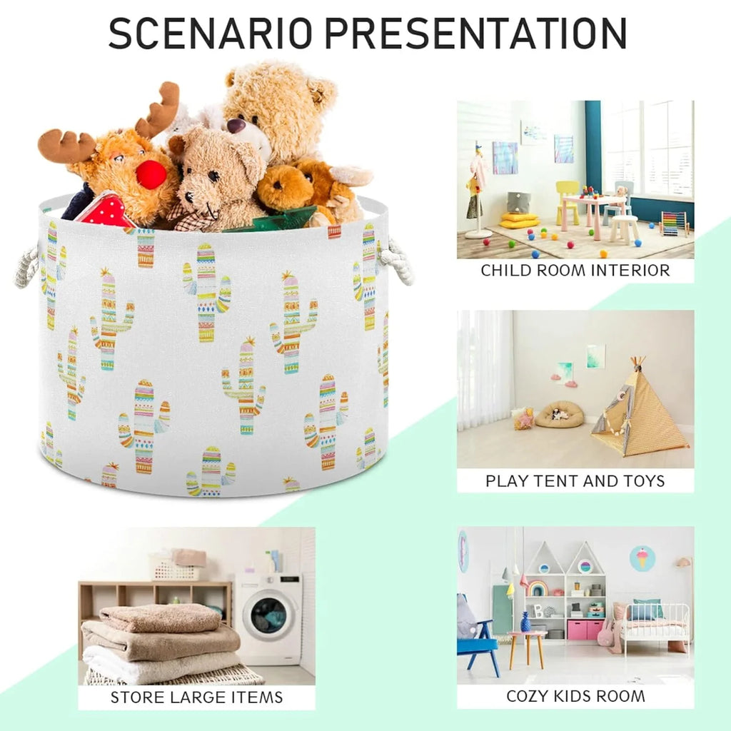 Collapsible Storage Basket with Handle F2664