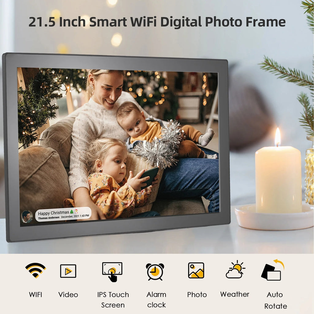 21.5-Inch IPS WiFi Digital Photo Frame with 16GB Storage N742