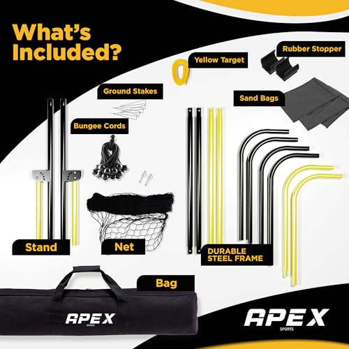 Adjustable Volleyball Rebounder Net 7x4 ft with Travel Bag R967