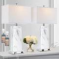 Touch Control Table Lamps Set of 2 with USB Ports and AC Outlet J20834