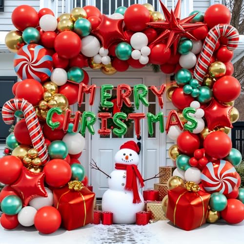 143 Pcs Christmas Balloon Garland Arch Kit I3686