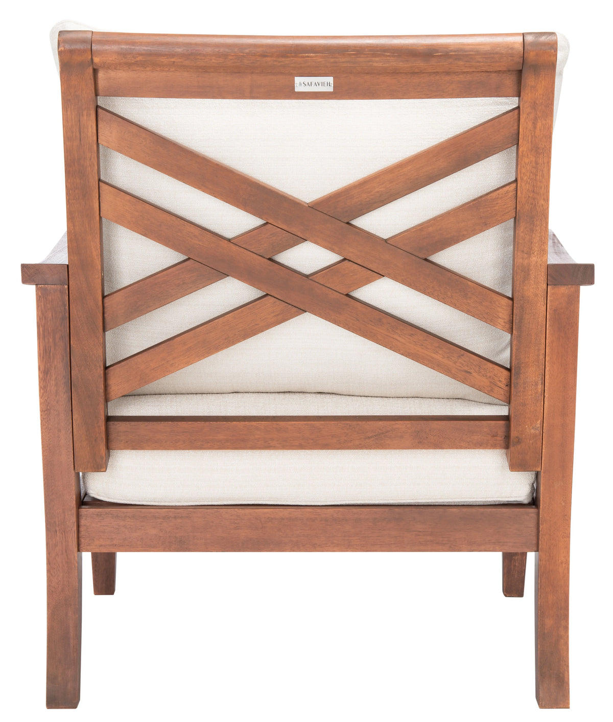 Natural Beige Eucalyptus Wood Accent Chair N34693