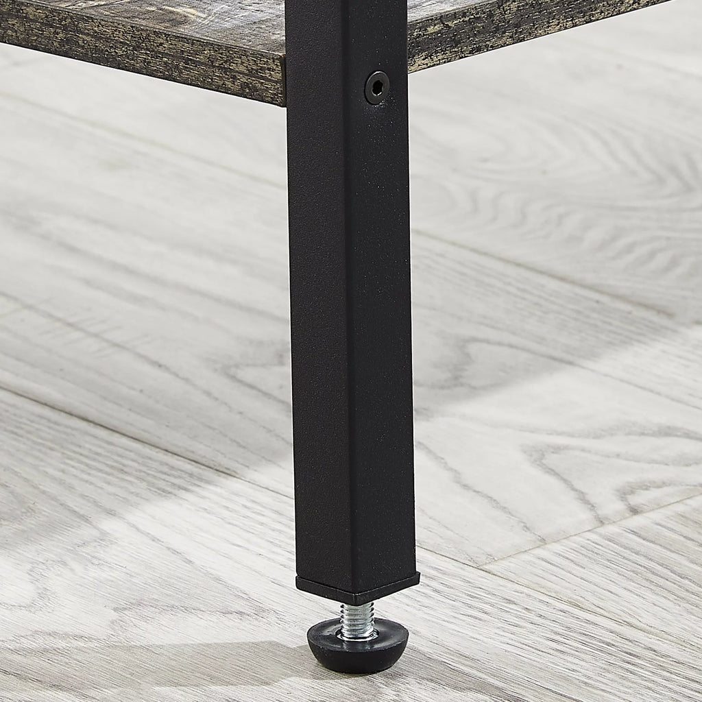 Oak Gray 2 Drawer Nightstand with Charging Station F599002