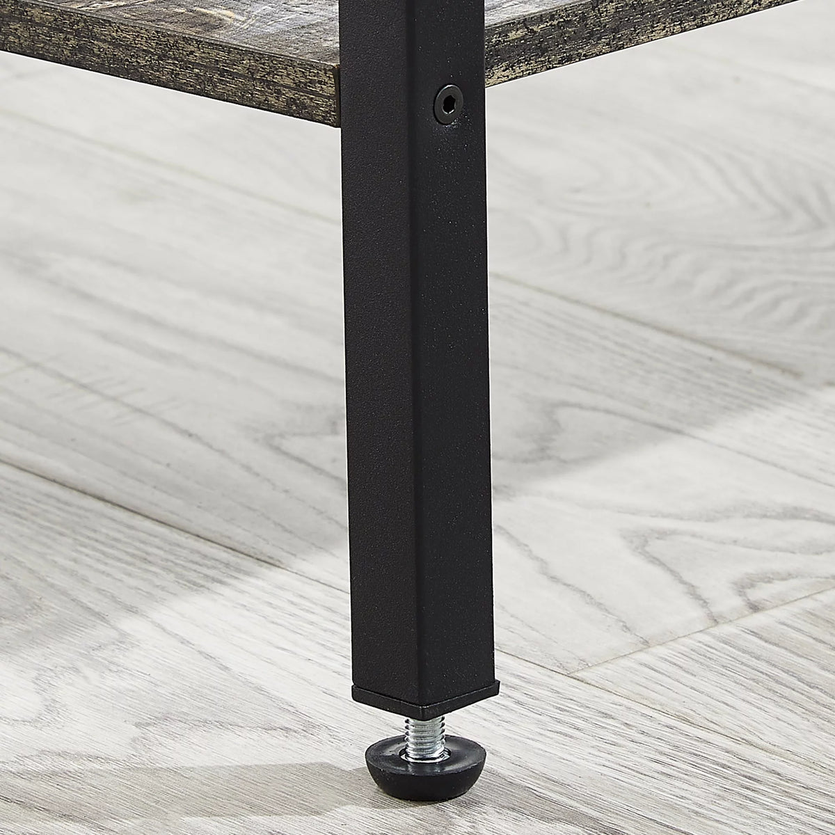 Oak Gray 2 Drawer Nightstand with Charging Station F599002