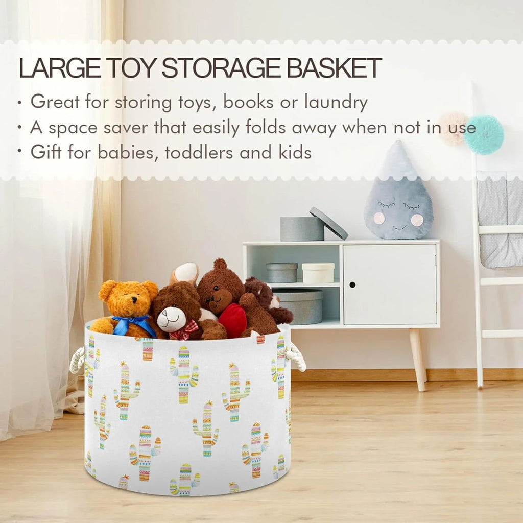 Collapsible Storage Basket with Handle F2664