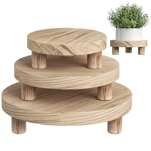 3 Pcs Wood Plant Stand Indoor Outdoor N69997