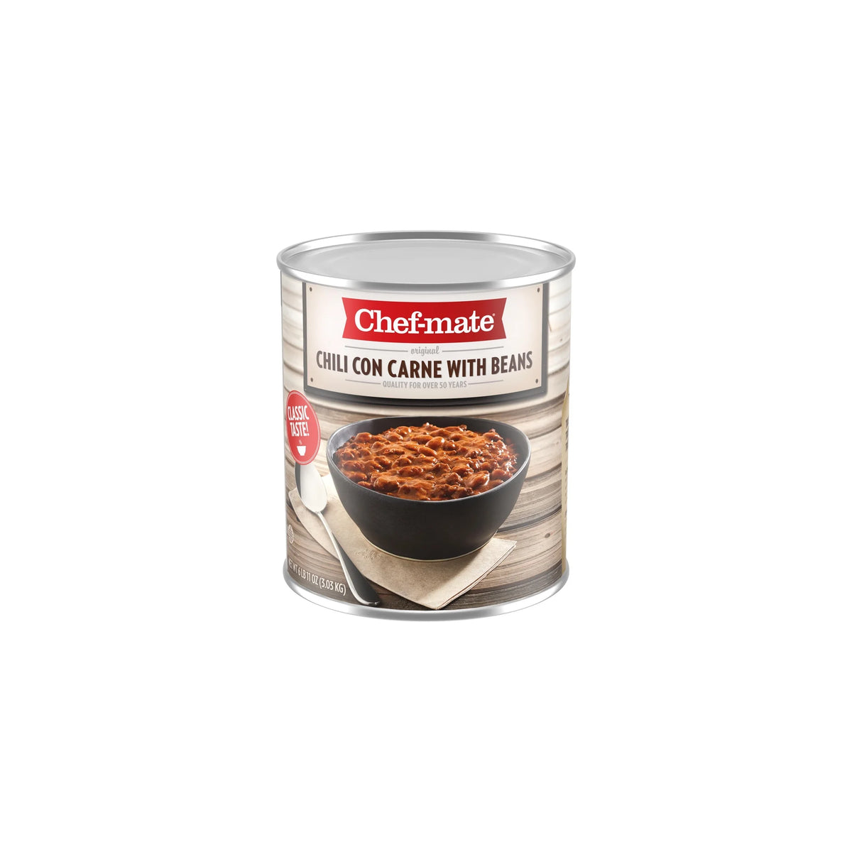 Beef Chili Canned Beans with Meat 6 lb 11 oz Pack of 20 C282