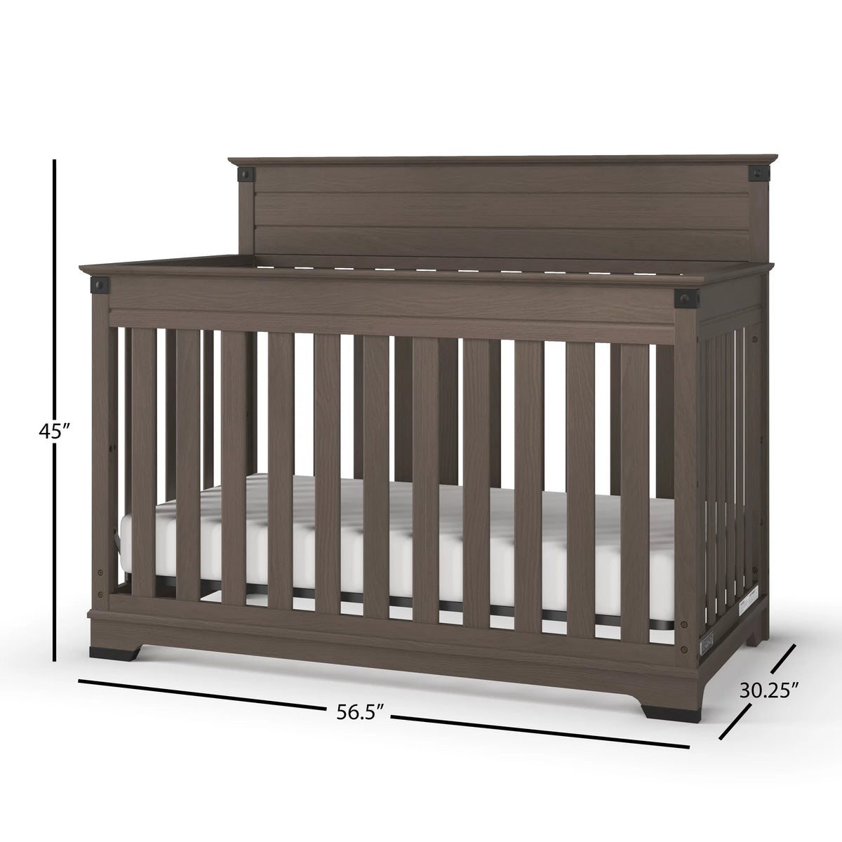 Gray 4-in-1 Convertible Crib Y8560