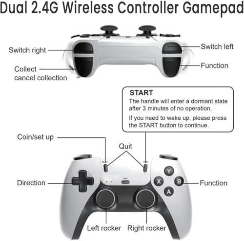 Wireless Retro Game Console Stick 20000+ Classic Games 4K HDMI 64GB Black P7157