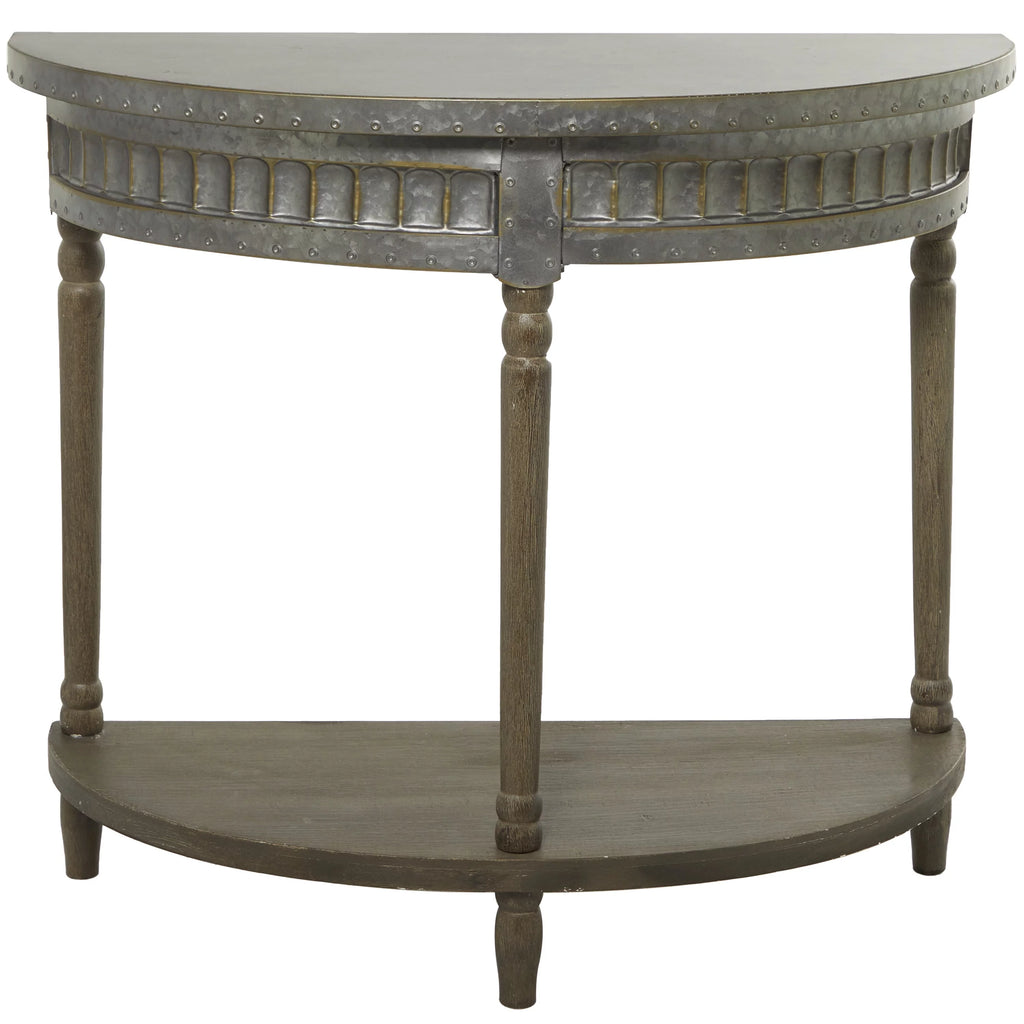 Metal Half Moon Console Table W163
