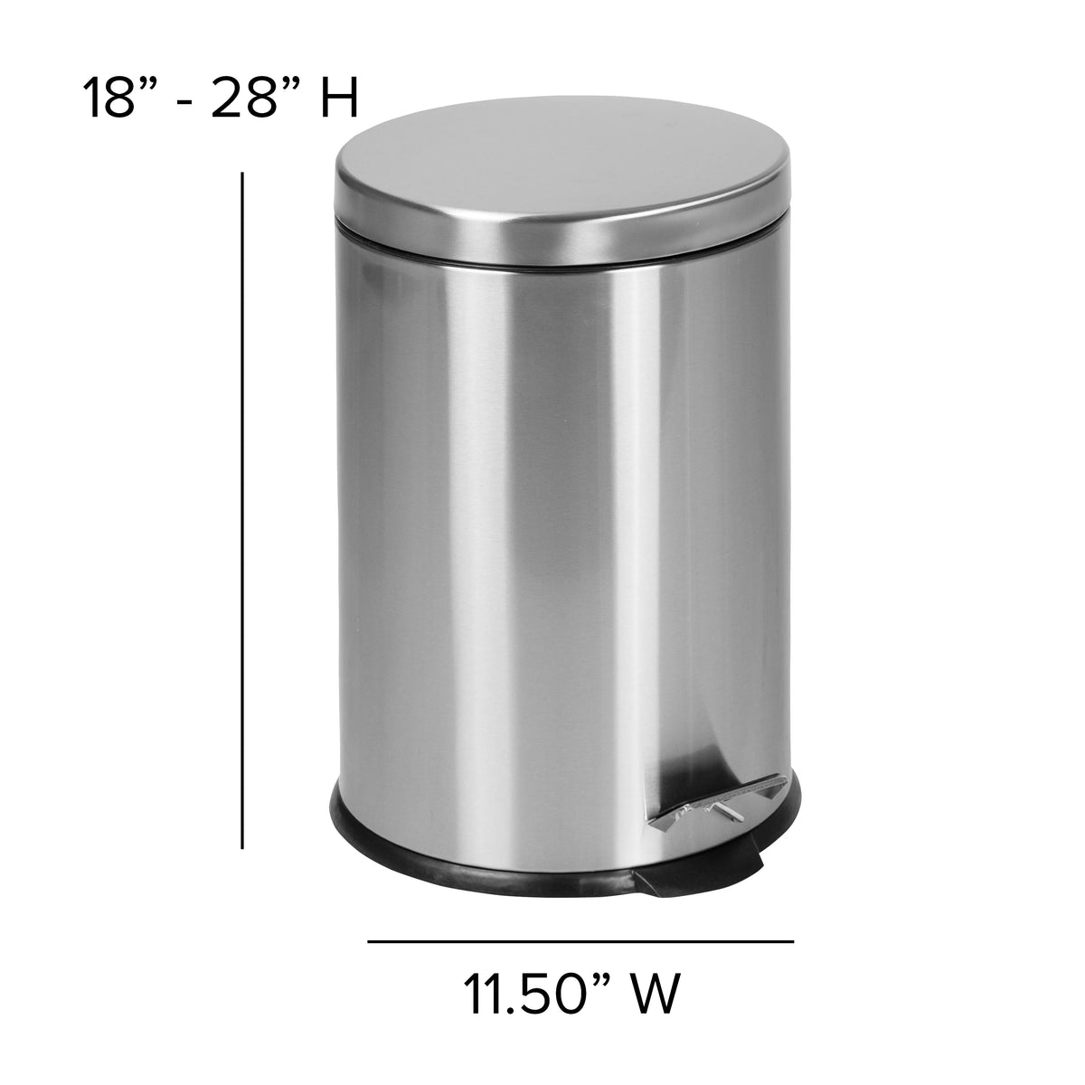 Round Stainless Steel Soft Close Step Trash Can 5.3 Gallons G659001