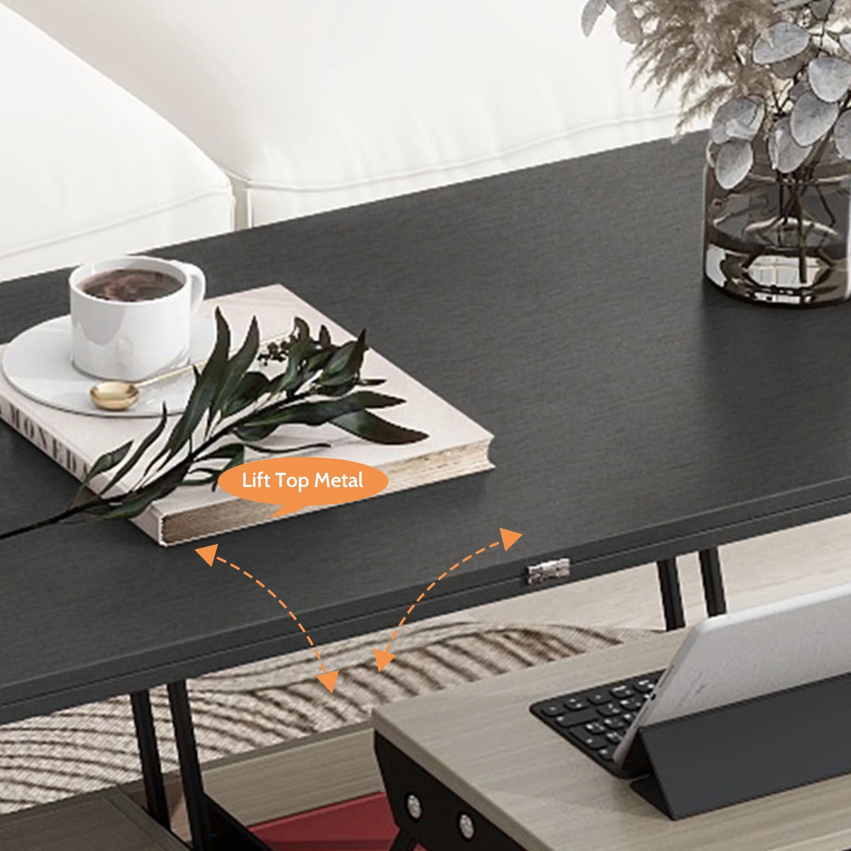5 Pieces Lift Top Coffee Table Set with Storage D184141