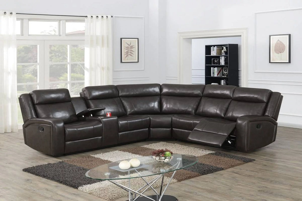 Dark Brown Reclining Sectional Sofa Set D517040