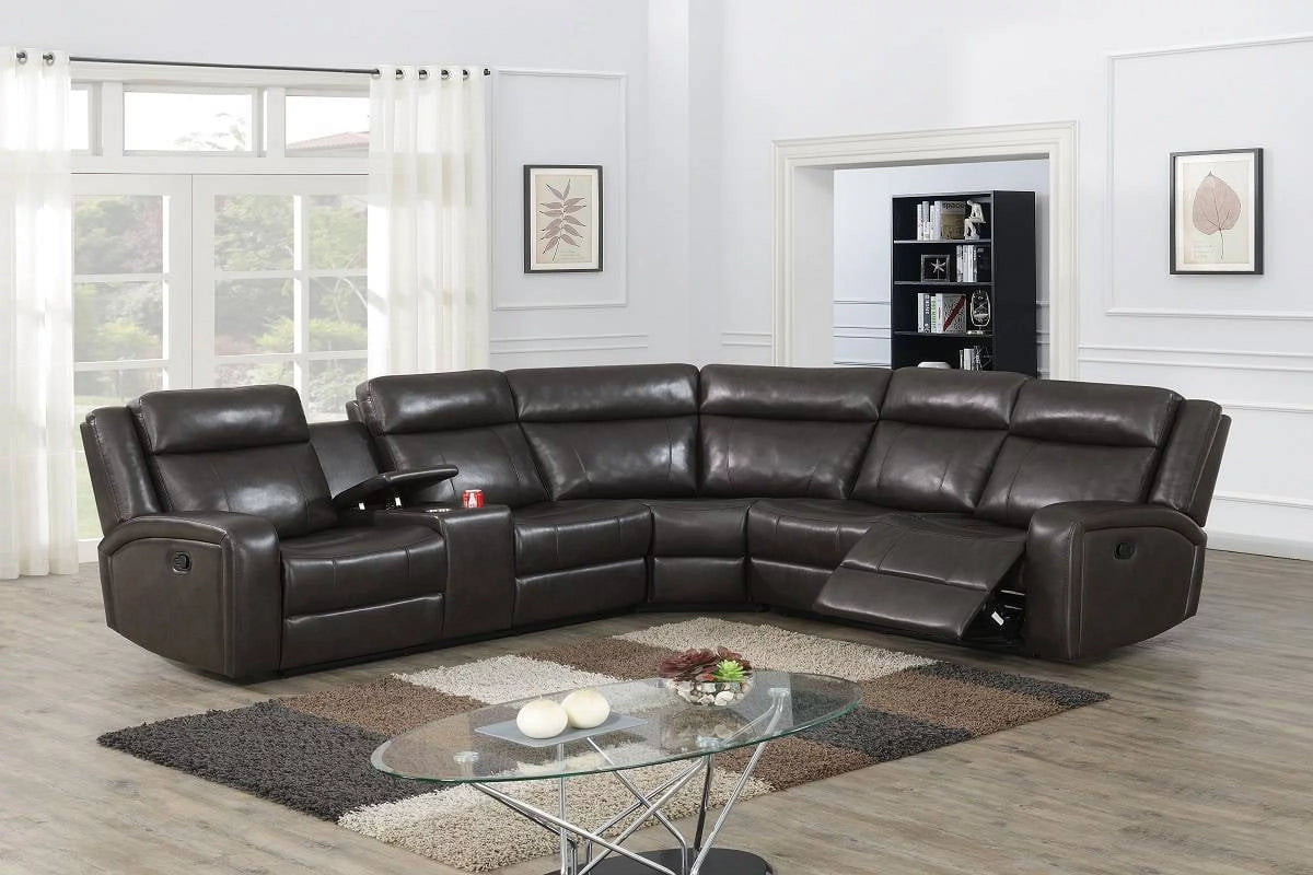 Dark Brown Reclining Sectional Sofa Set D517040