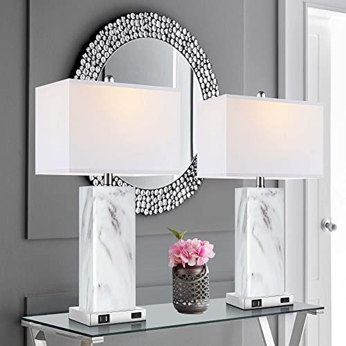 Touch Control Table Lamps Set of 2 with USB Ports and AC Outlet J20834