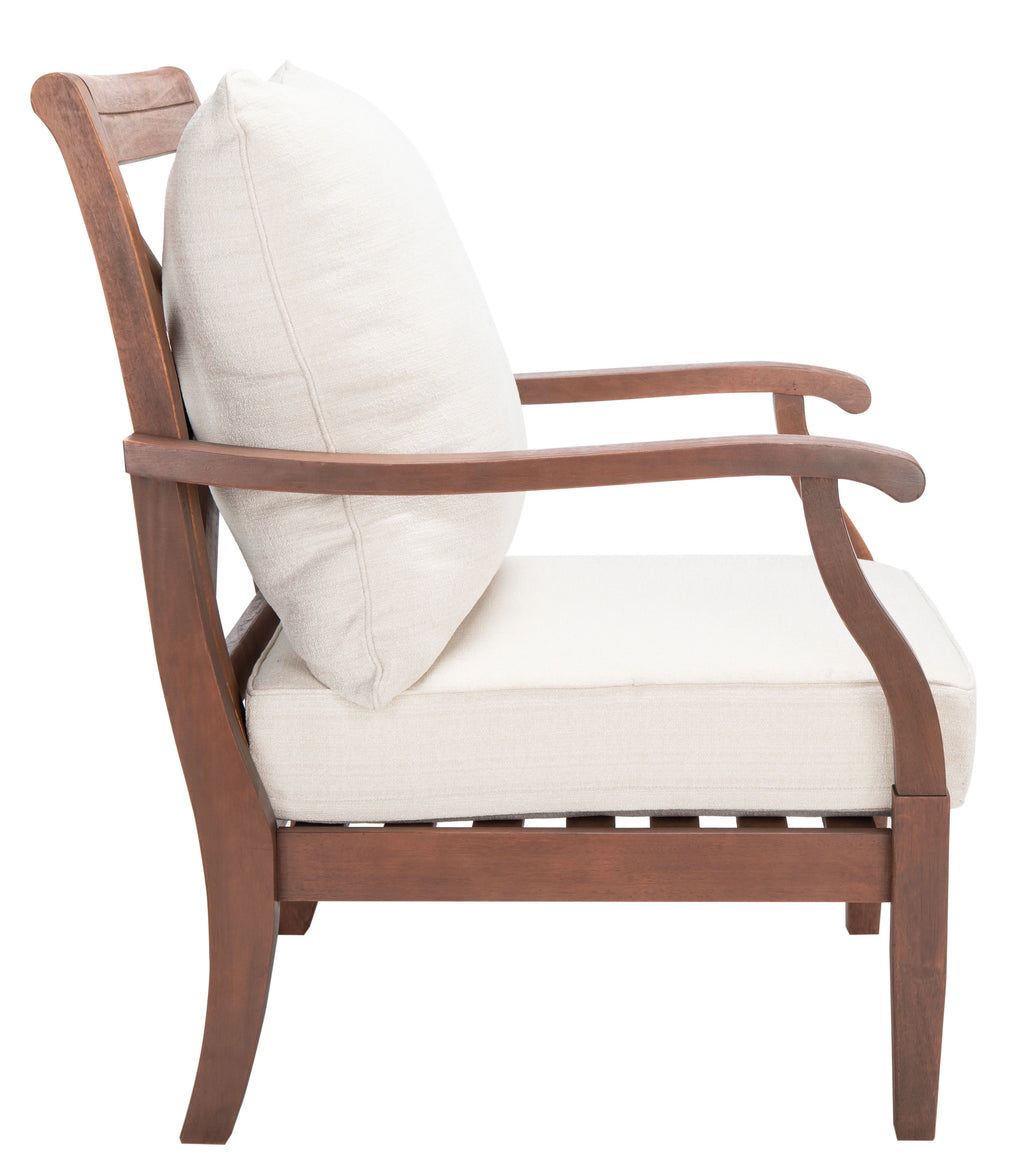 Natural Beige Eucalyptus Wood Accent Chair N34693