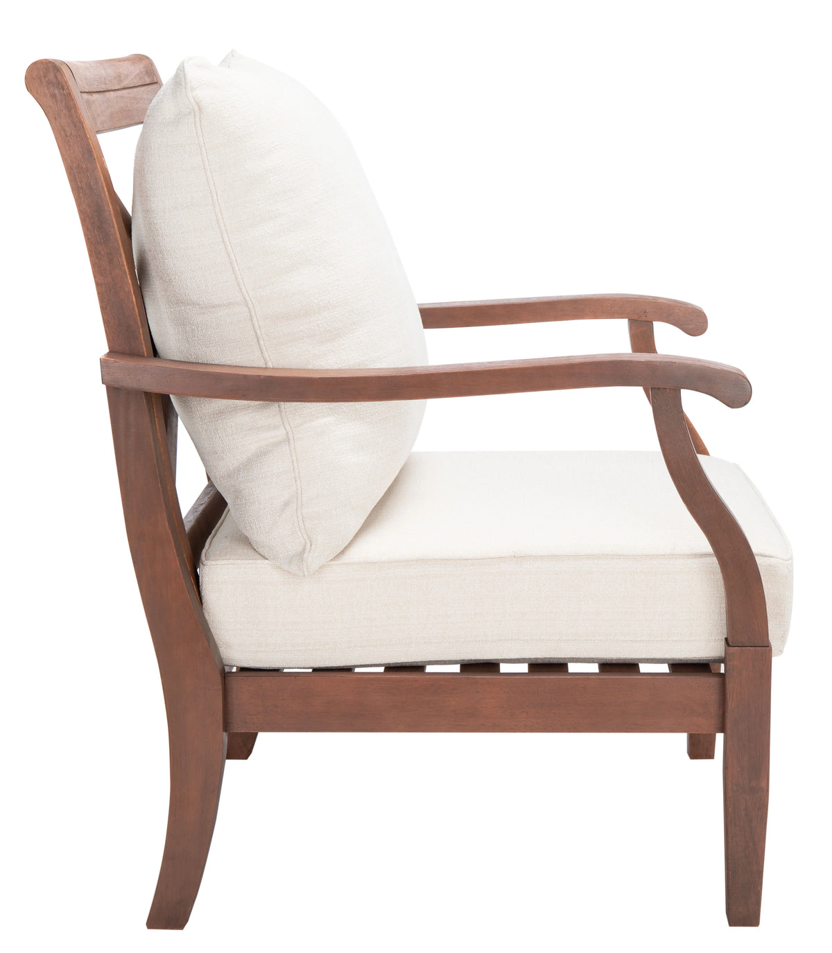 Natural Beige Eucalyptus Wood Accent Chair N34693