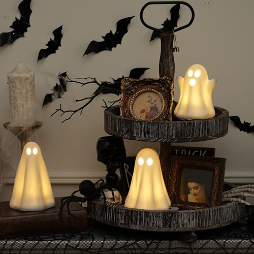 3 Pack Ceramic Halloween Tiered Tray Decor T5426