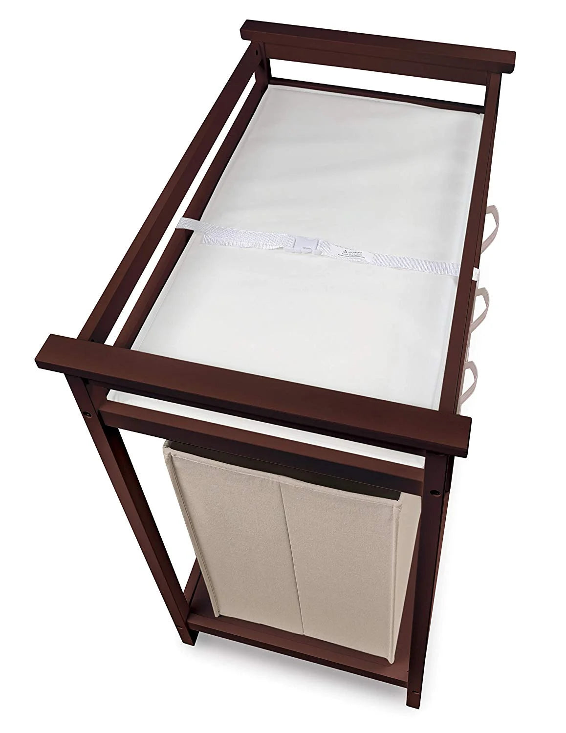 Cherry Changing Table with Three Baskets & Hamper E615