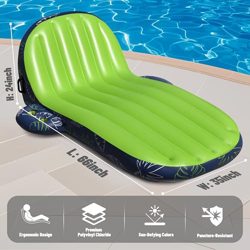 Inflatable Pool Lounger Float with Cup Holder C205218