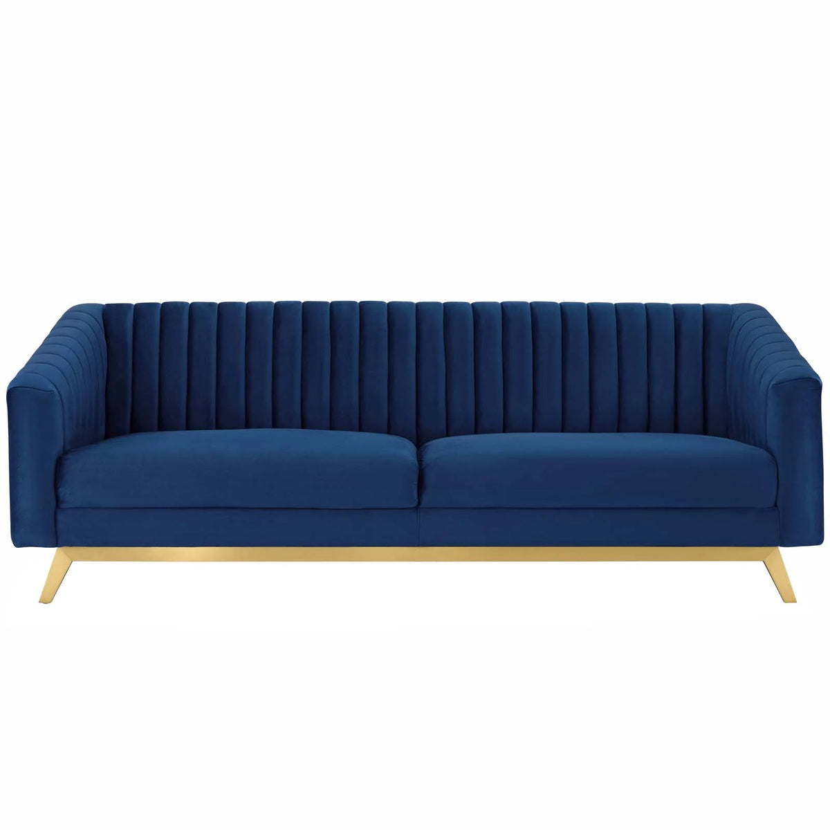 Navy Velvet Sofa Q629