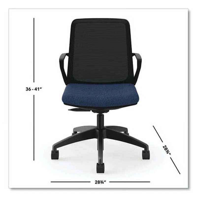 Black Polyester Swivel Task Chair V262015
