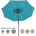 10.5ft Solar LED Patio Umbrella with Tilt and Crank T821