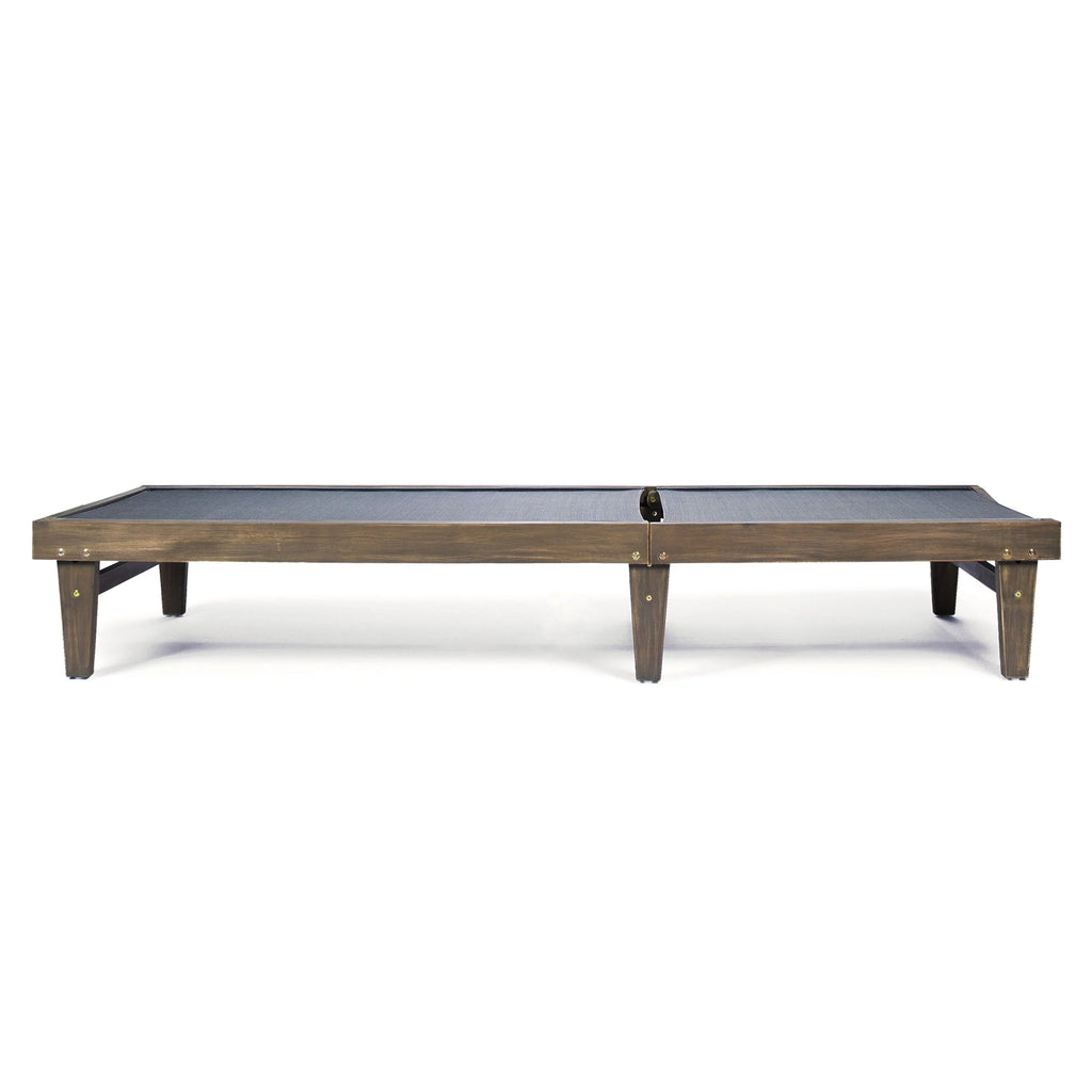 Gray Acacia Wood Mesh Chaise Lounge Y138596