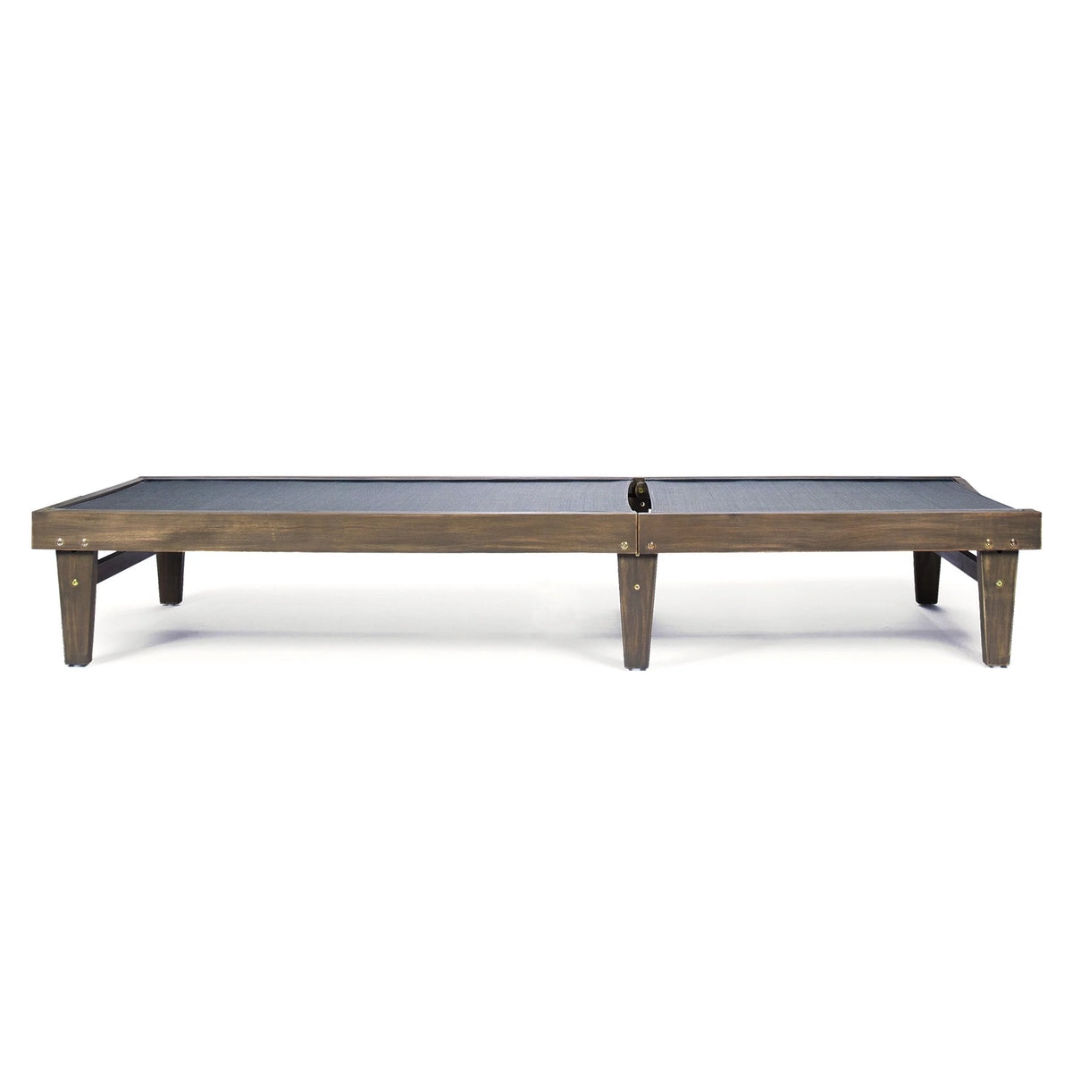 Gray Acacia Wood Mesh Chaise Lounge Y138596