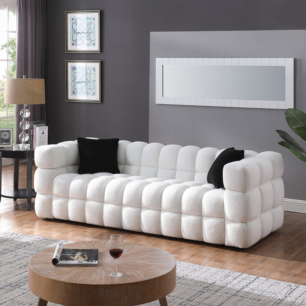 White 3+2 Sofa Set G1328